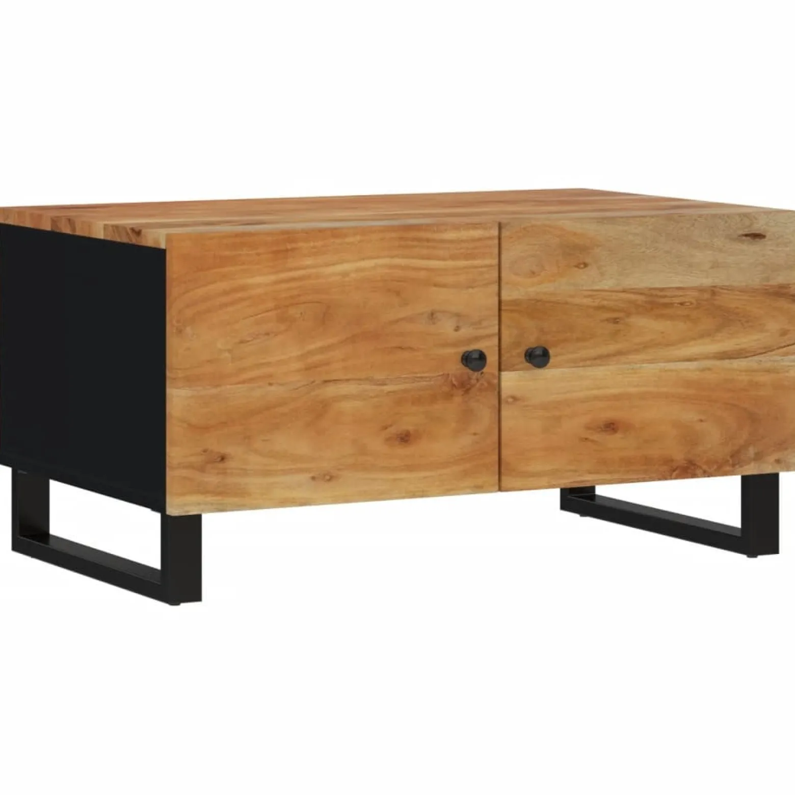 Stolik Kawowy Ława Stół Drewniany 80x50x40 Drzwiczki Do Salonu Do Pokoju