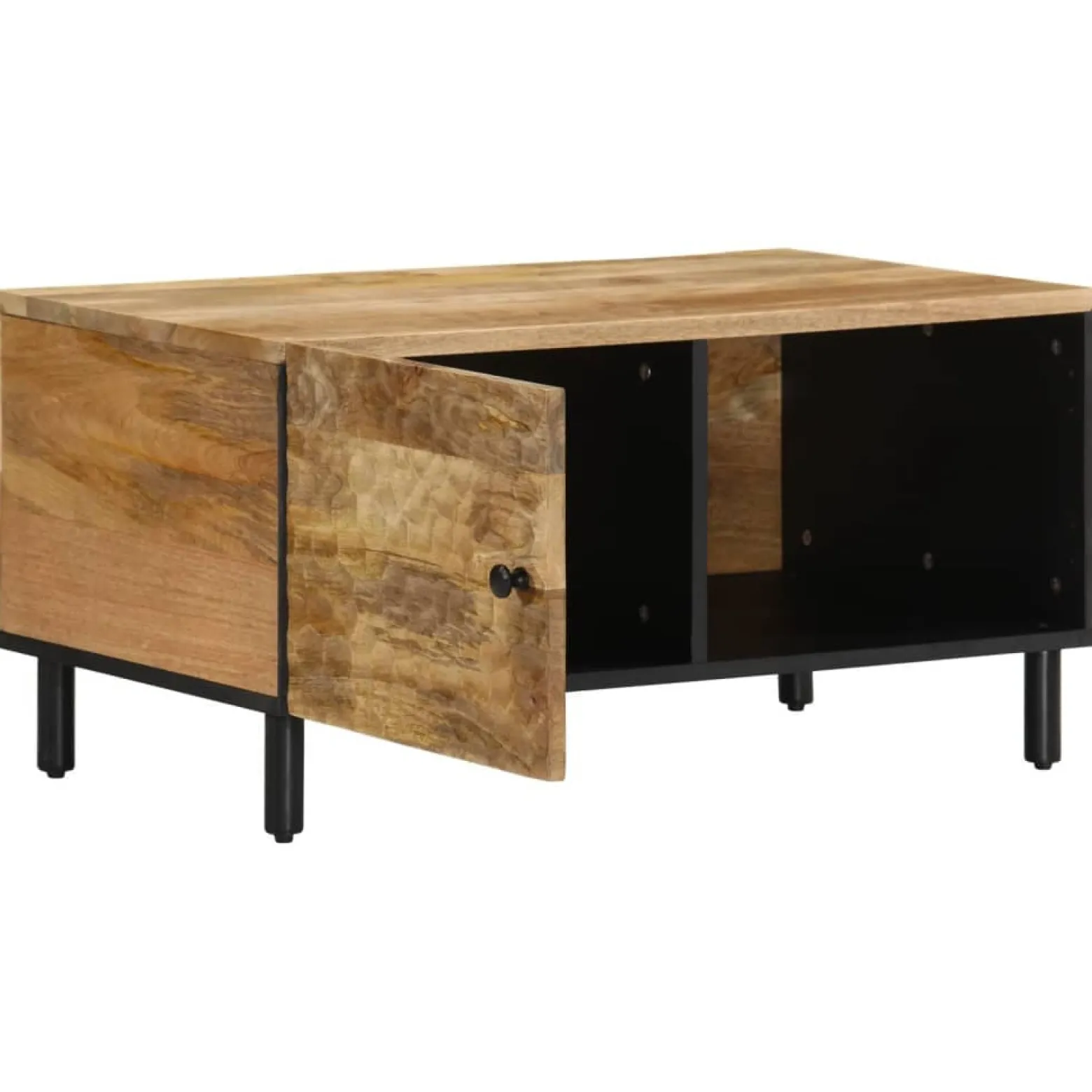 Stolik Kawowy Ława Stół Drewniany 80x50x40 Drzwiczki Do Salonu Do Pokoju