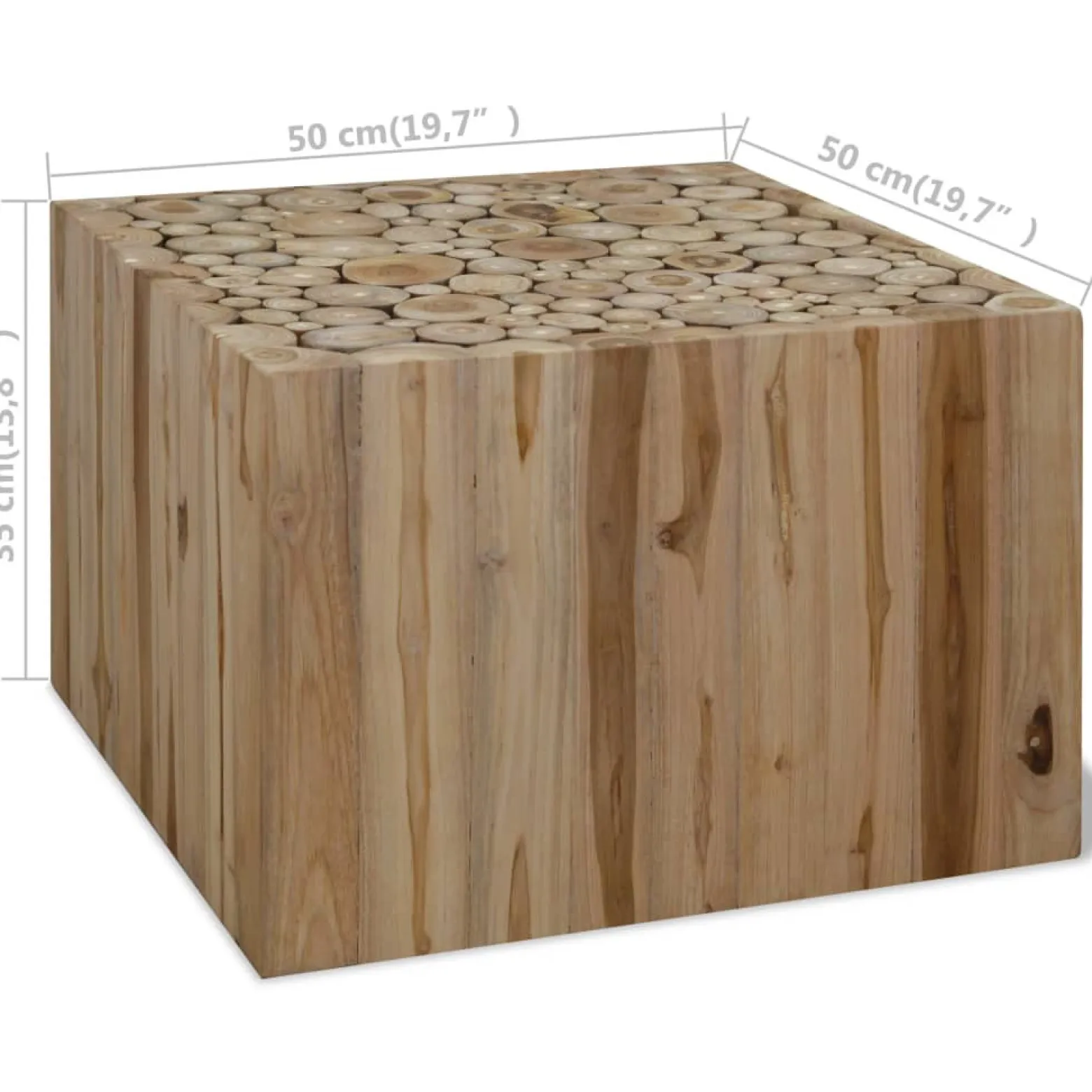 Stolik Kawowy Ława Stół Drewniany 50x50x35 Do Salonu Do Pokoju