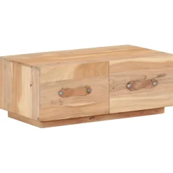 Stolik Kawowy Ława Stół Drewniany 90x50x35 Szuflady Do Salonu Do Pokoju