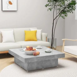 Stolik Kawowy Ława Stół Szary 90x90x28 Do Salonu Do Pokoju