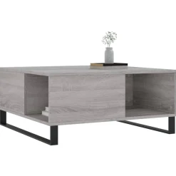 Stolik Kawowy Ława Stół Szary 80x80x36.5 Do Salonu Do Pokoju