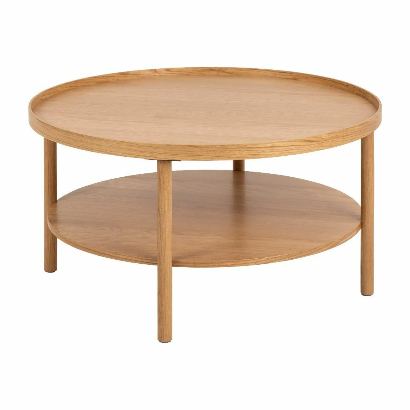 Stolik kawowy Banbury dębowy okrągły 80 cm