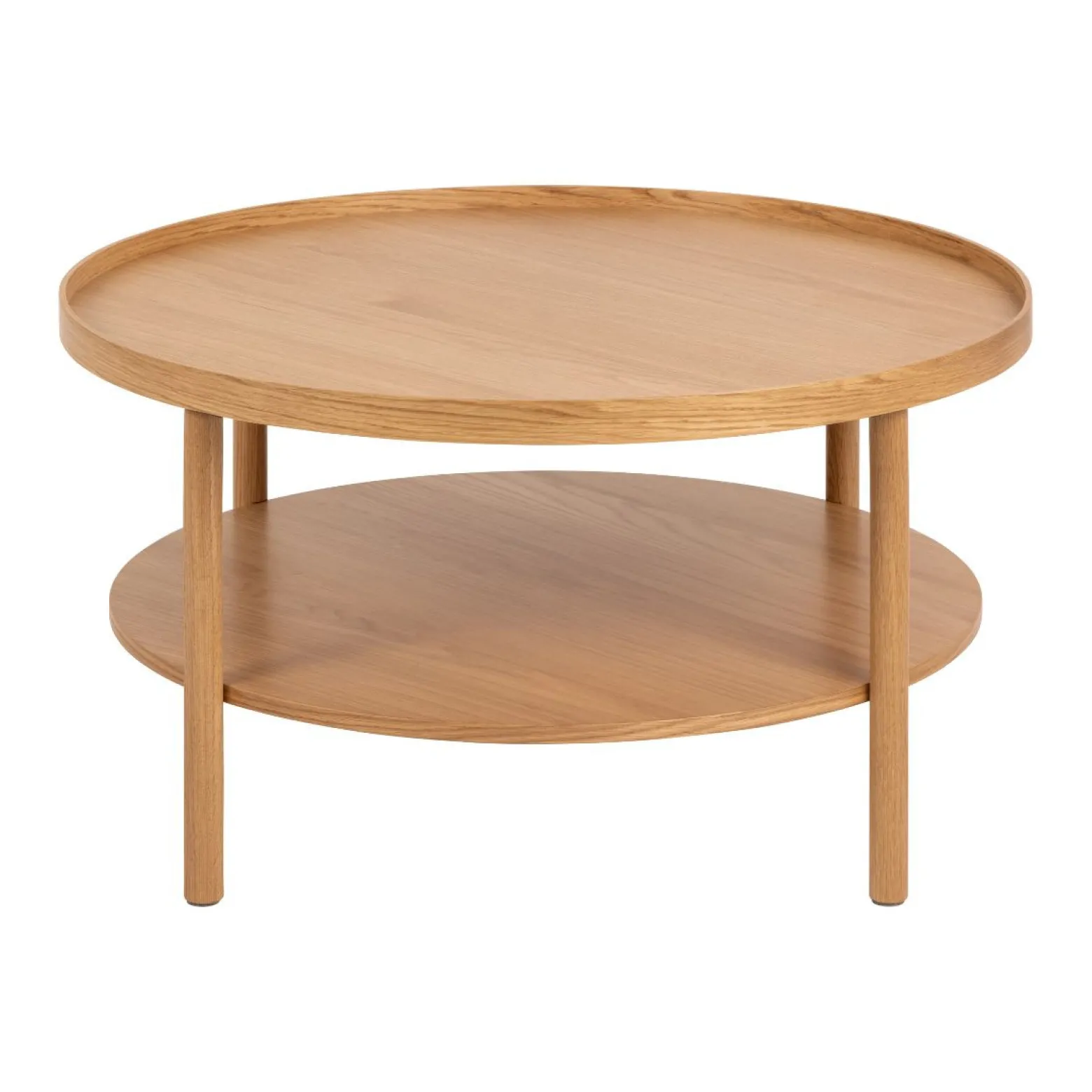Stolik kawowy Banbury dębowy okrągły 80 cm