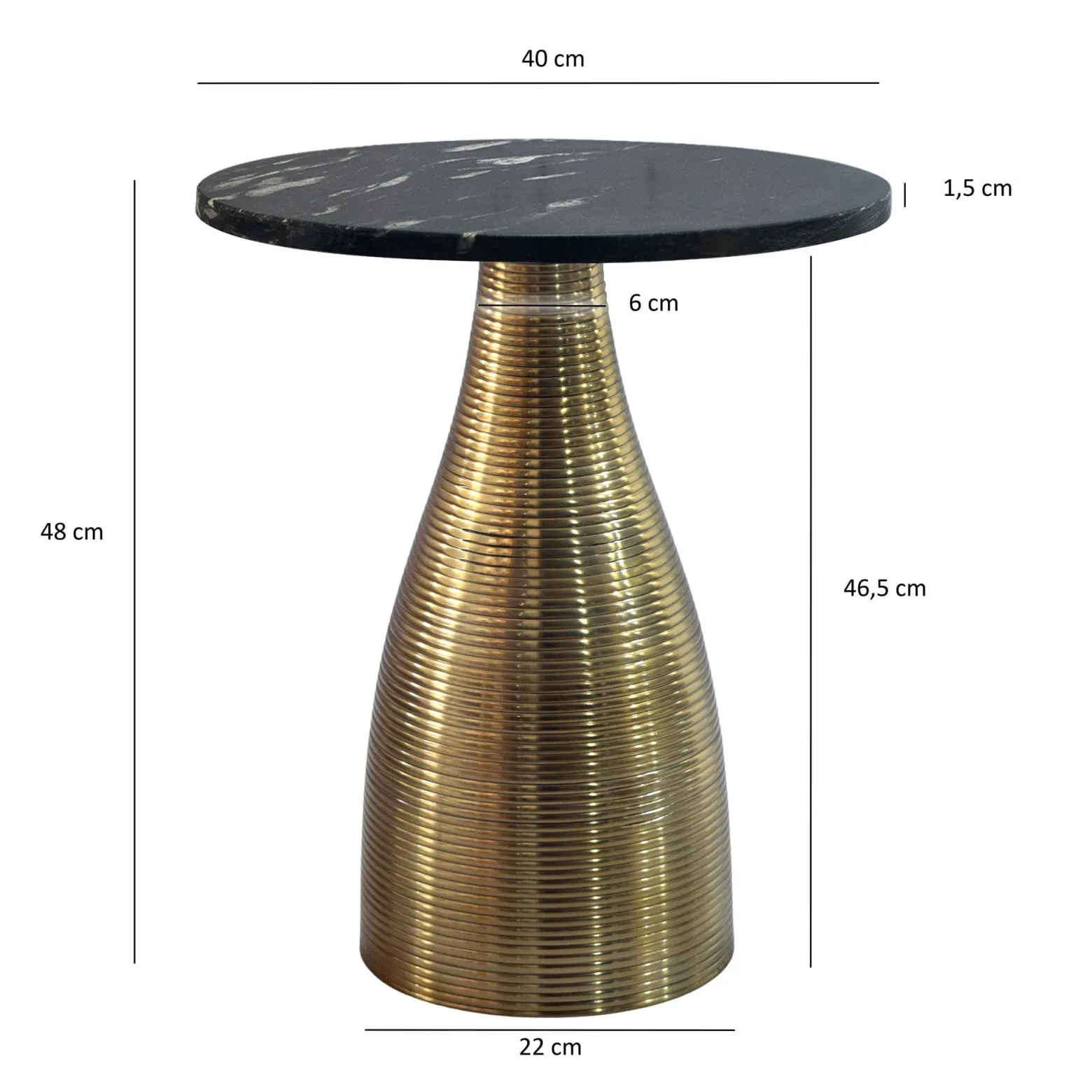 Stolik kawowy 40 cm aluminium metalowy stolik do salonu marmurowy blat