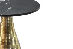 Stolik kawowy 40 cm aluminium metalowy stolik do salonu marmurowy blat