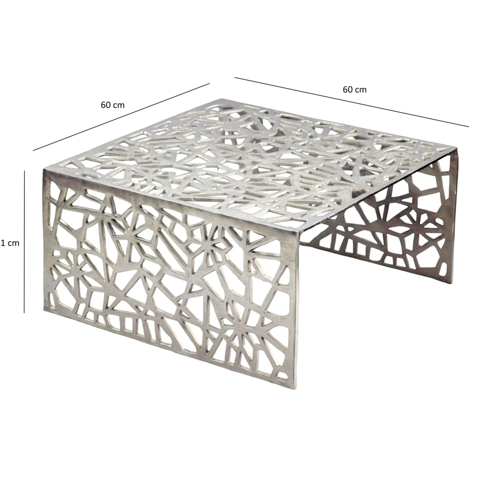 Stolik kawowy 60cm Aluminium Stolik pod sofę Alu Stolik do salonu Metal