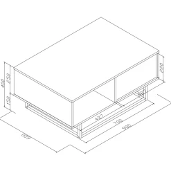 Stolik Kawowy 90cm Loft ONE FURNITURE - Laminat Dębowy