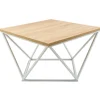 Stolik kawowy Curved 60 cm biały jasny
