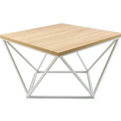 Stolik kawowy Curved 60 cm biały jasny