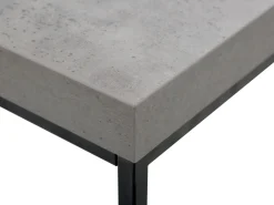 Stolik kawowy efekt betonu z czarnym