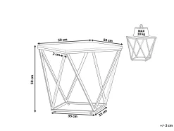 Stolik kawowy efekt marmuru geometryczny