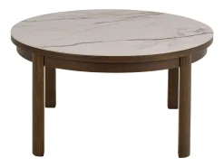 Stolik kawowy Marquise 90 cm z ceramicznym blatem, Ceramic + Oak smoked
