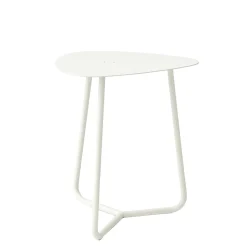 Stolik Kawowy Metalowy, Design, Biały TRÓJKĄT