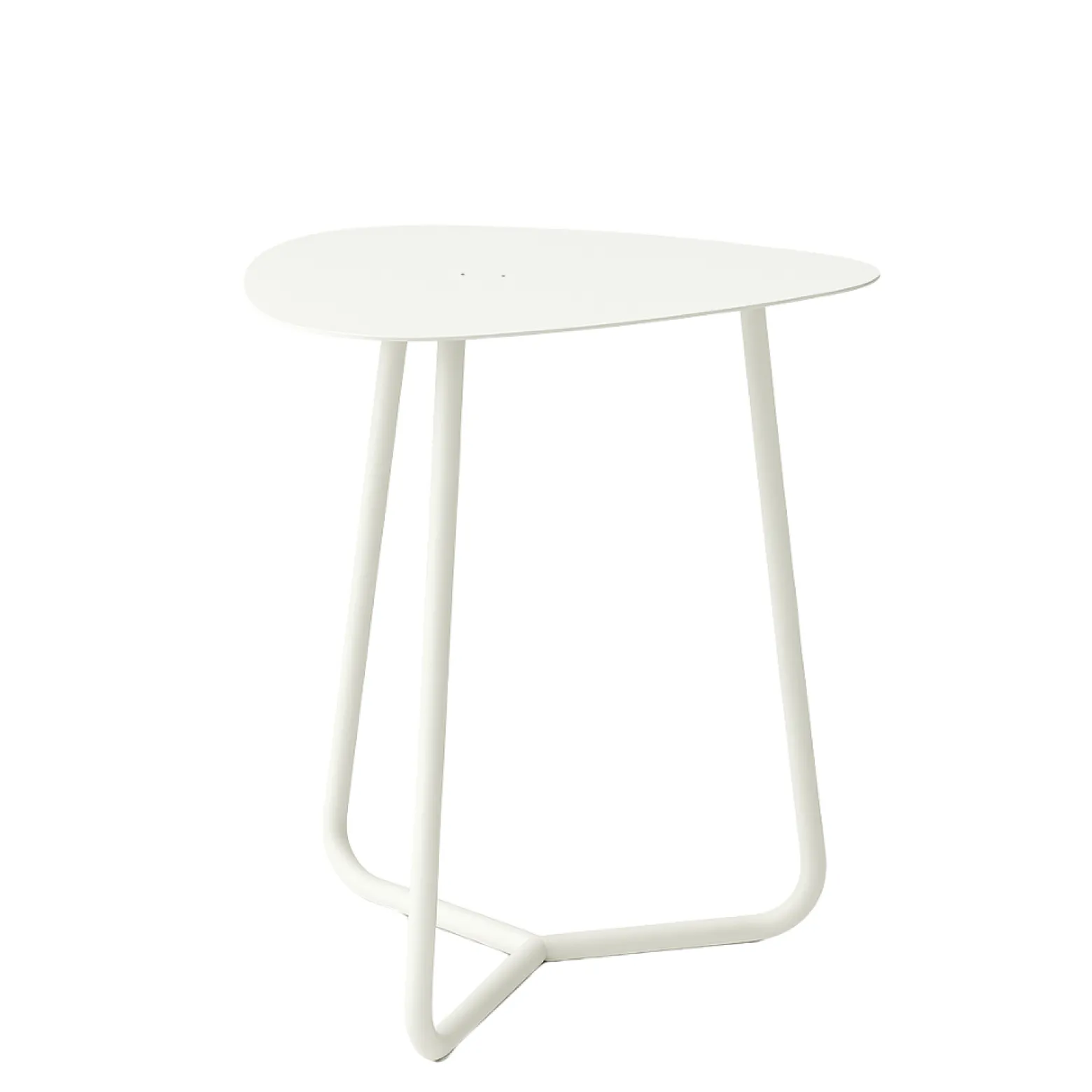 Stolik Kawowy Metalowy, Design, Biały TRÓJKĄT