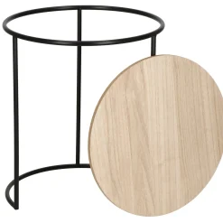 Stolik kawowy metalowy nowoczesny okrągły metalowy loft