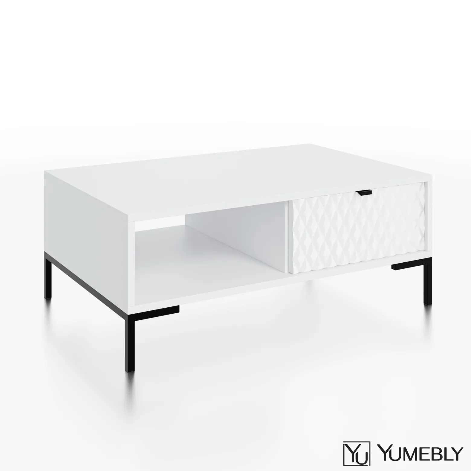 Stolik kawowy MODERN – Biały | 100x47x60 cm