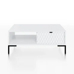 Stolik kawowy MODERN – Biały | 100x47x60 cm