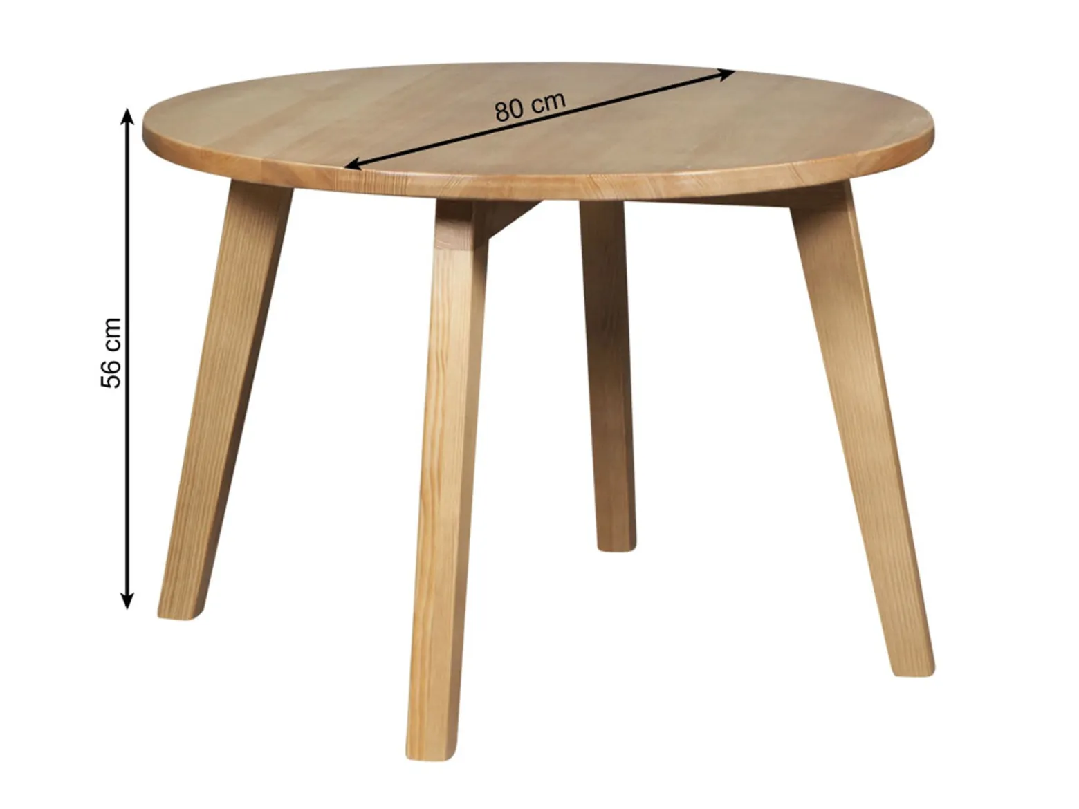 Stolik kawowy okrągły 80 cm Loft II, kolor dębowy