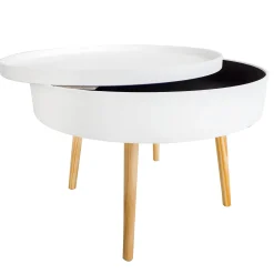 Stolik kawowy okrągły ze schowkiem 60cm ModernHome