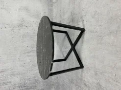 Stolik Kawowy Okrągły z Marmurem Nero Marquina MENTO - 11