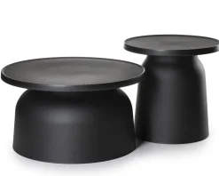 Stolik kawowy otto1 czarny 47x47x46 cm nowoczesny minimalistyczny do salonu