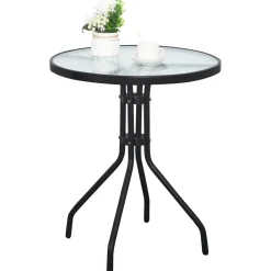Stolik kawowy Songmics stół ogrodowy balkonowy okrągły 60cm