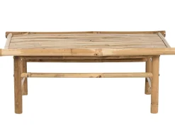 Stolik kawowy 80 x 45 cm prostokątny bambusowy