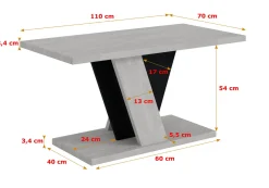 Stolik kawowy 110x70x60 INEY MINI