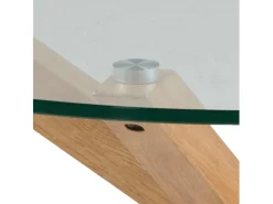 Stolik okrągły Heaven 82 cm szkło dymione
