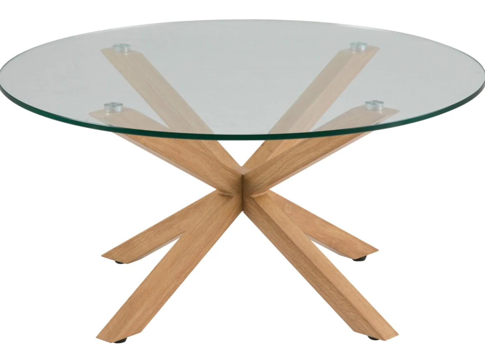 Stolik okrągły Heaven 82 cm szkło dymione