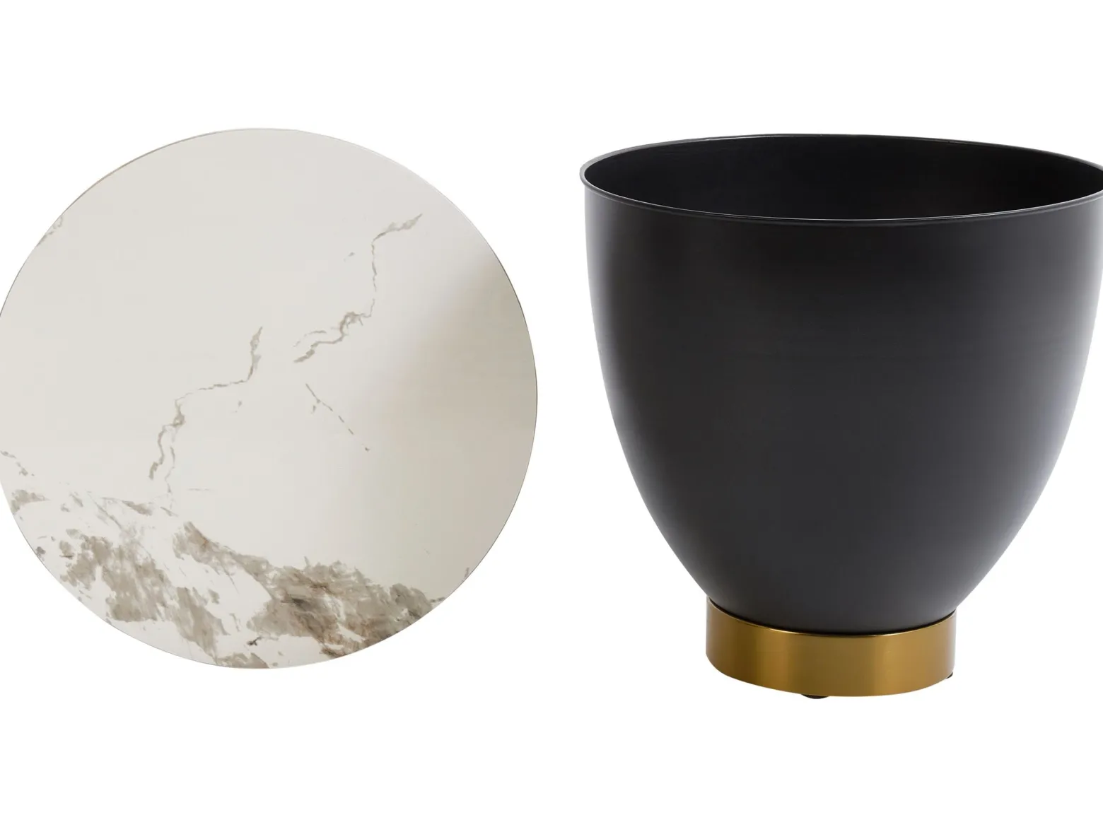 Stolik pomocniczy ceramiczny blat biały