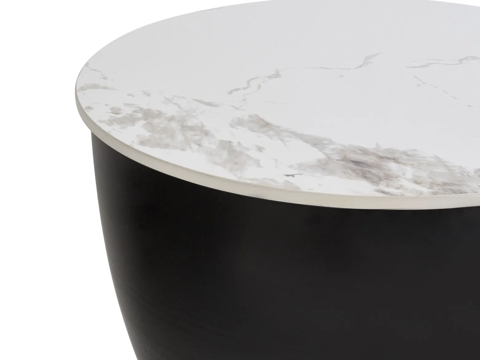 Stolik pomocniczy ceramiczny blat biały