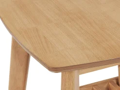 Stolik pomocniczy kwadratowy jasne drewno MDF