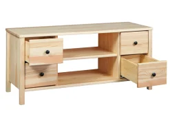 Stolik RTV 118 drewniany PRESTIGE, kolor sosnowy