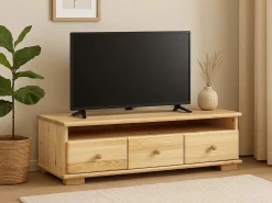Stolik RTV Modern II 115 cm drewniany, kolor sosnowy