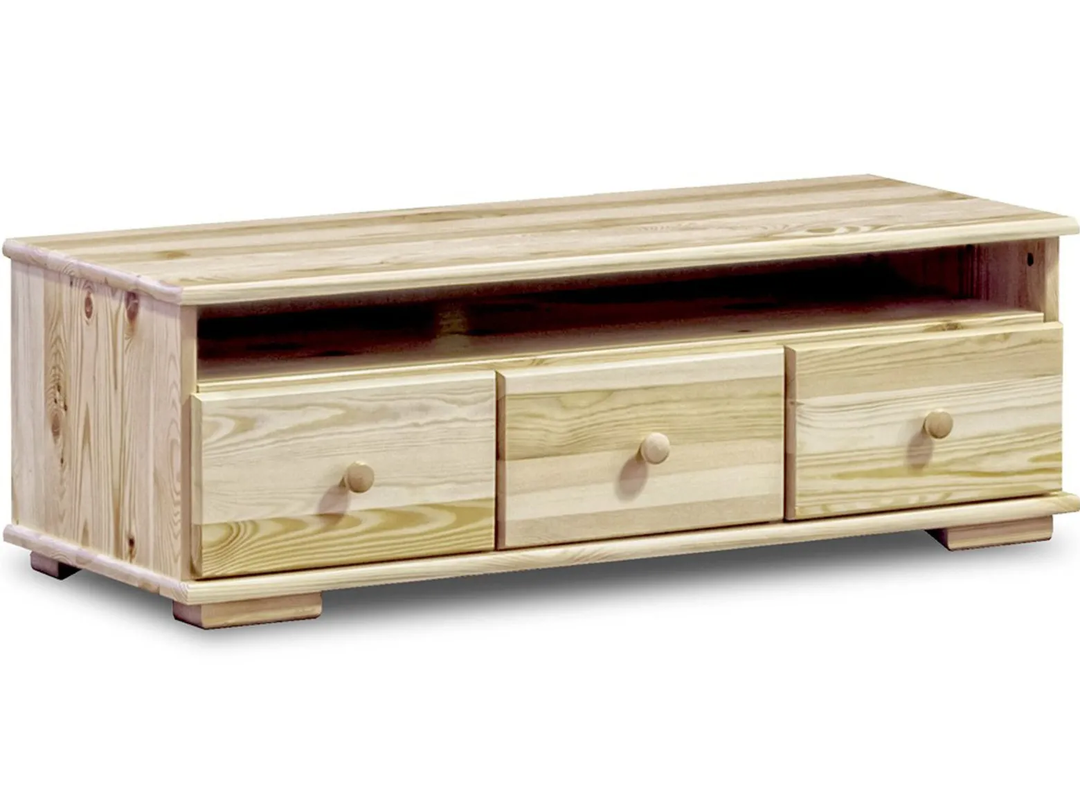 Stolik RTV Modern II 115 cm drewniany, kolor sosnowy