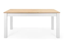 Stół prostokątny rozkładany Bergen 160/215x75 biały/dąb artisan