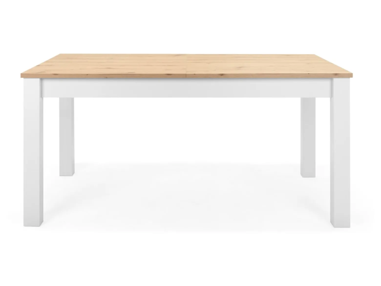 Stół prostokątny rozkładany Bergen 160/215x75 biały/dąb artisan