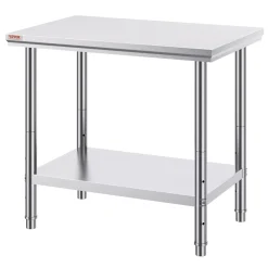 Stół roboczy ze stali nierdzewnej – Nośność 317 kg 90x60x80 cm