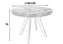 Stół RO-7 90/190cm Kaszmir | Maskownica| + 4 Krzesła Tapicerowane Zoja