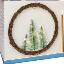 Stroik świąteczny świecący 10 LED 40 cm