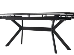 Stół rozkładany IMPERIA 180(240)x90 cm biały marmur/ czarny