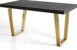 Stół rozkładany LOFT TRAPEZ 120/220X80 Atelier ciemny/złoty