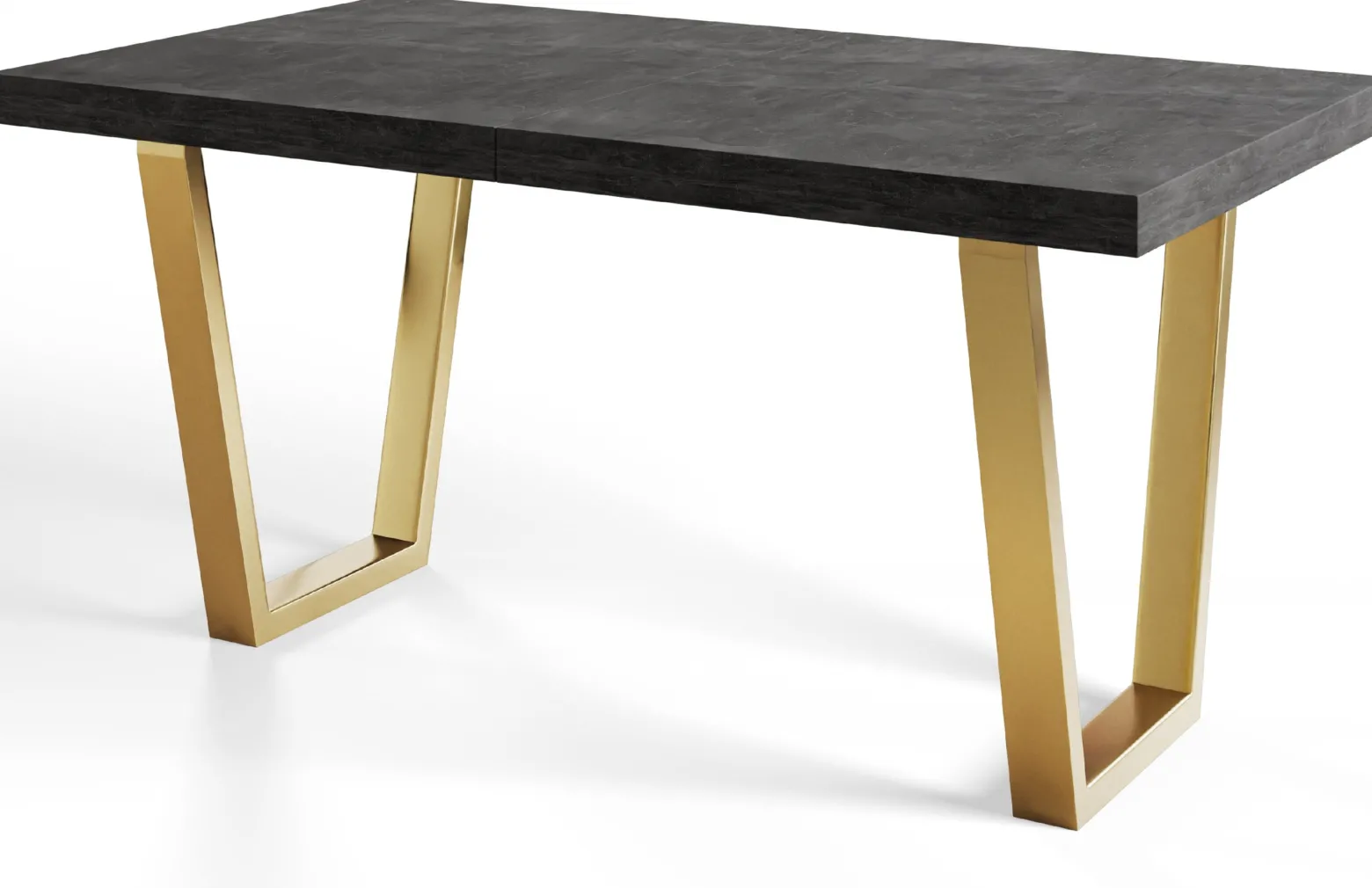 Stół rozkładany LOFT TRAPEZ 120/220X80 Atelier ciemny/złoty