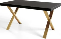Stół rozkładany LOFT X 120/220X80 Czarny/złoty