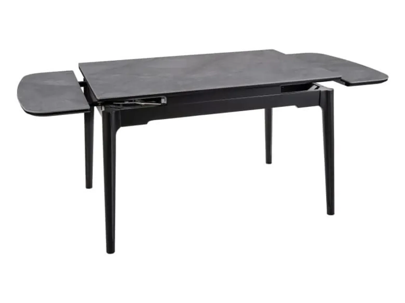 Stół rozkładany Sento 120(180)x80 cm szary marmur/ czarny