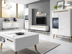 Stół 140x80 GROVE 10 biały / dąb riviera