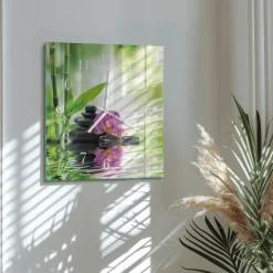 Stylowy zegar 30x30 Spa Orchidea design na ścianę