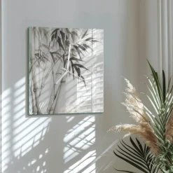 Stylowy zegar 30x30 Bambus design na ścianę